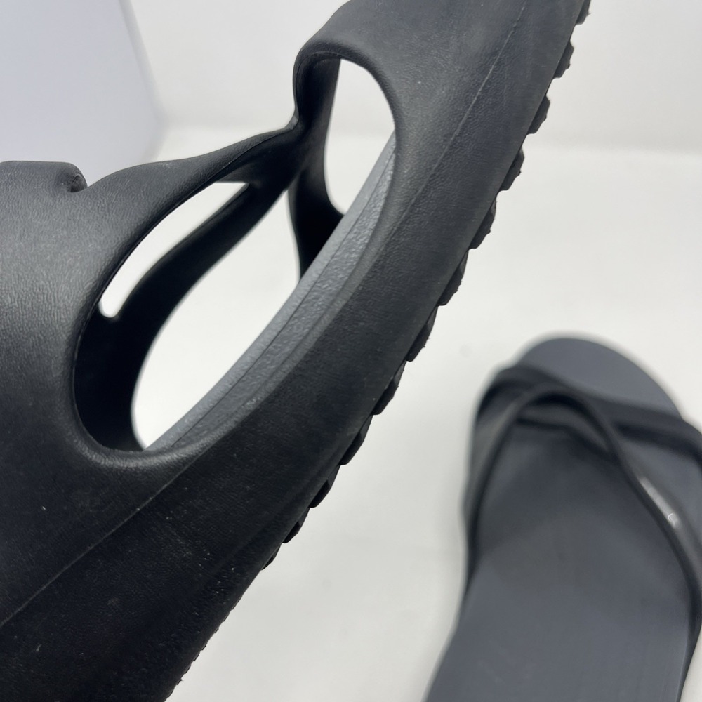 Crocs Hilga Black Gray Slip On Slides Womens Size 10 Wedge Summer Sandal Beach - Picture 10 of 15